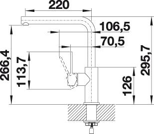 Blanco Lanora køkkenarmatur - Rustfrit stål Blanco Lanora køkkenarmatur - Rustfrit stål