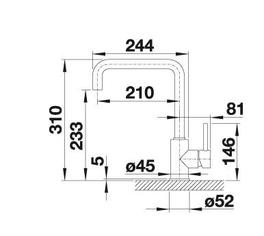 Blanco Naya 6 UX køkkenvask m/køkkenarmatur - Sort