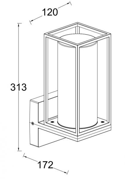 Lutec Tradition Flair 1 udendørslampe til væg - Mat sort Lutec Tradition Flair 1 udendørslampe til væg - Mat sort