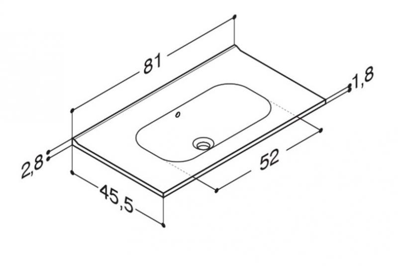 Dansani Kantate 80 møbelvask - Uden hanehul Dansani Kantate 80 møbelvask - Uden hanehul