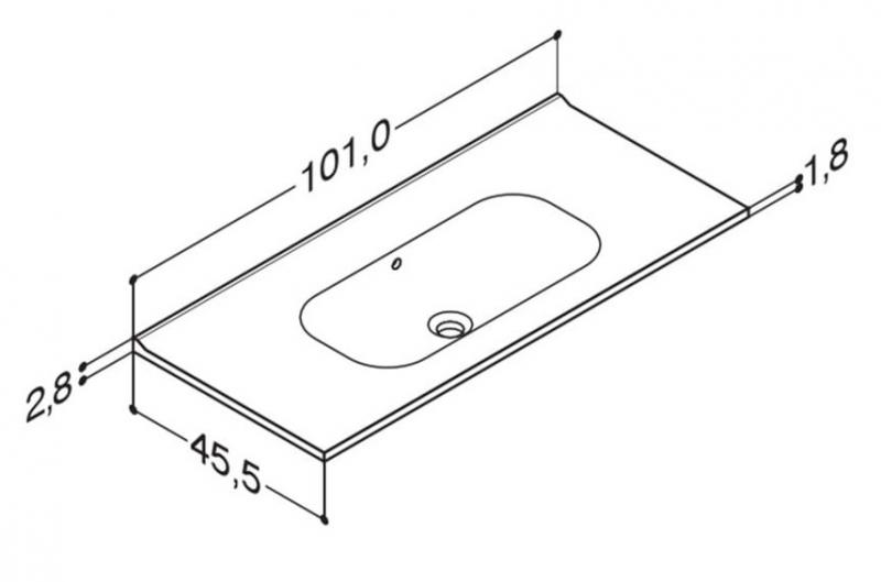 Dansani Kantate 100 møbelvask - Uden hanehul