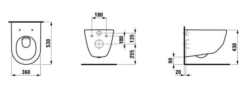 Laufen Pro væghængt toilet inkl sæde m/ softclose Laufen Pro væghængt toilet inkl sæde m/ softclose