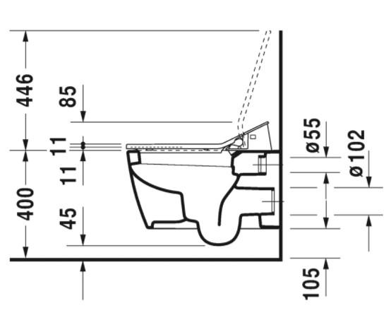 Duravit ME by Starck hængeskål m/wonderglis til sensowash sæde Duravit ME by Starck hængeskål m/wonderglis til sensowash sæde