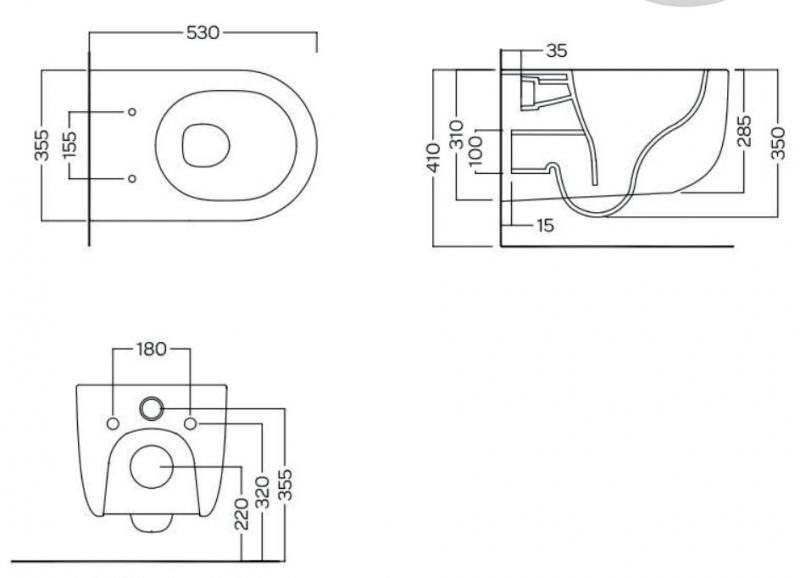 Lavabo Futura rimless væghængt toilet m/Tornadoskyl
