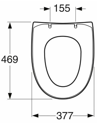 Gustavsberg Nautic 9M24 toiletsæde, hvid