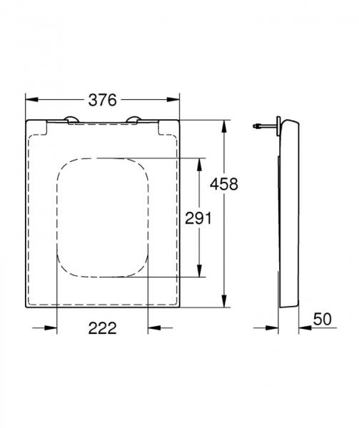 Grohe Cube toiletsæde m/ softclose og lift-off