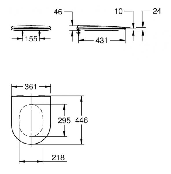 Grohe Essence toiletsæde m/SoftClose og QuickRelease - Alpinhvid Grohe Essence toiletsæde m/SoftClose og QuickRelease - Alpinhvid