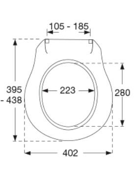 Pressalit Raja toiletsæde m/softclose - Hvid Pressalit Raja toiletsæde m/softclose - Hvid