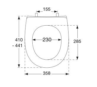 Pressalit Objecta Pro 989 toiletsæde uden låg - Hvid Pressalit Objecta Pro 989 toiletsæde uden låg - Hvid