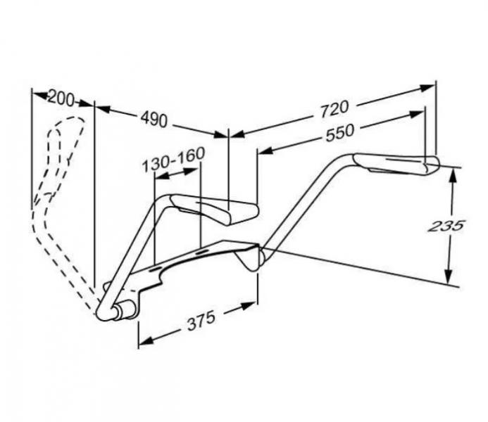 Pressalit TMA 2 armstøtte til armstøtte til montering på toilet