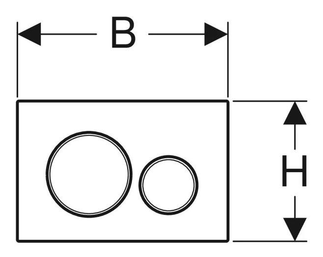 Geberit Sigma 20 Round betjeningsplade - Hvid/krom Geberit Sigma 20 Round betjeningsplade - Hvid/krom