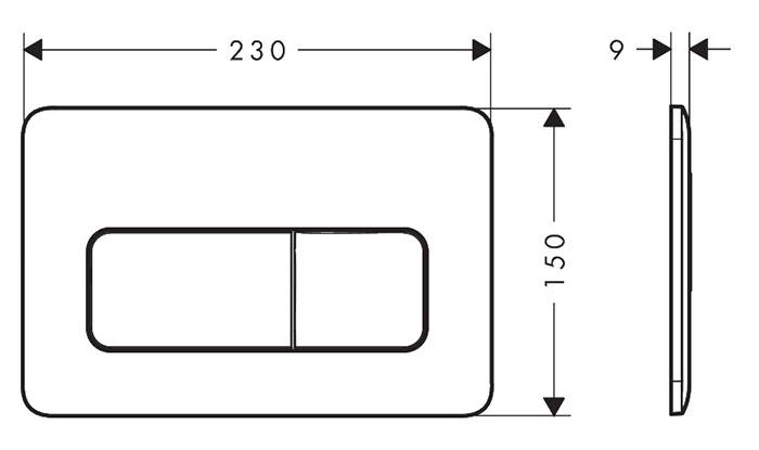hansgrohe iFrame Original Q betjeningsplade - Mat sort hansgrohe iFrame Original Q betjeningsplade - Mat sort