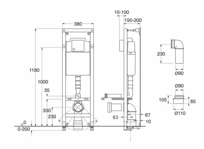 Gustavsberg Trimont XS-fikstur - Høj model med frontbetjening Gustavsberg Trimont XS-fikstur - Høj model med frontbetjening