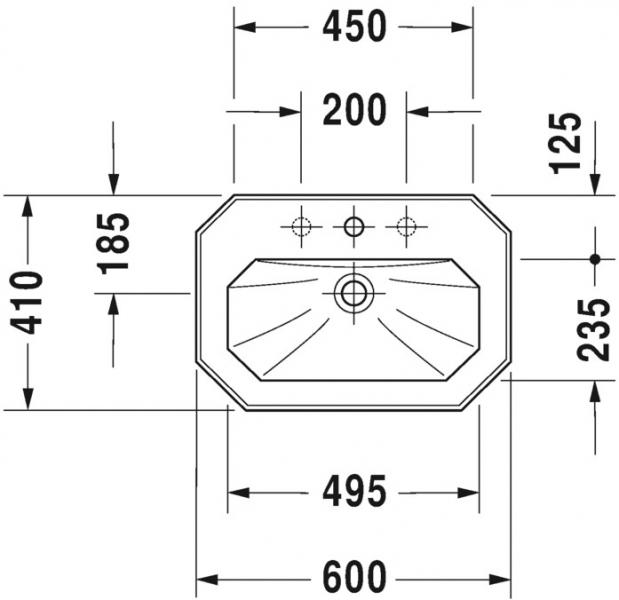 Duravit 1930 60 håndvask t/væg Duravit 1930 60 håndvask t/væg