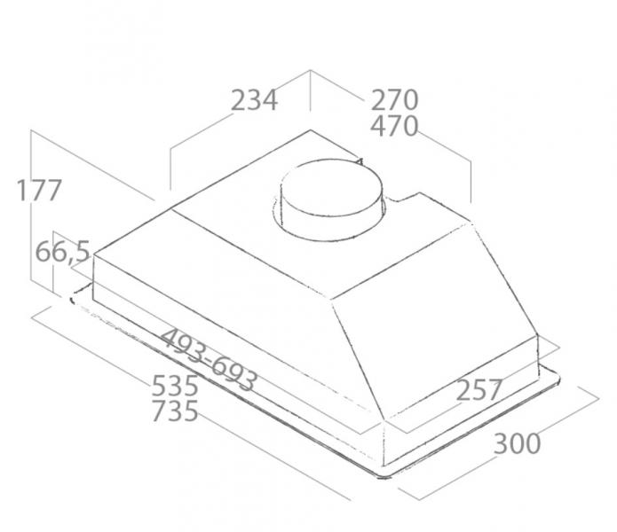 Eico Era 80 emhætte til indbygning - Grey Eico Era 80 emhætte til indbygning - Grey
