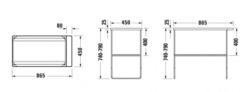 Duravit DuraSquare 80 stativ til håndvask - Gulvstående - Mat sort Duravit DuraSquare 80 stativ til håndvask - Gulvstående - Mat sort
