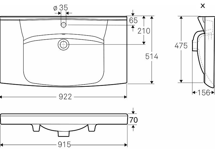 Ifö Sense 90 håndvask t/væg eller møbel - 1 hanehul - Ifö Clean Ifö Sense 90 håndvask t/væg eller møbel - 1 hanehul - Ifö Clean