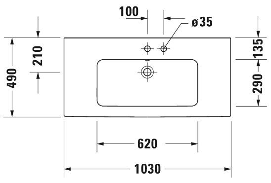 Duravit ME by Starck 1030 møbelvask Duravit ME by Starck 1030 møbelvask