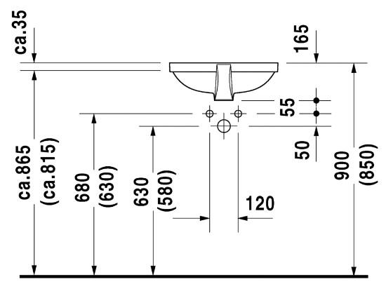 Duravit Foster 43 håndvask t/underlimning - Uden hanehul Duravit Foster 43 håndvask t/underlimning - Uden hanehul
