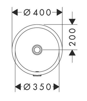 hansgrohe Xuniva S 35 håndvask t/underlimning - Med overløb - Uden hanehul hansgrohe Xuniva S 35 håndvask t/underlimning - Med overløb - Uden hanehul