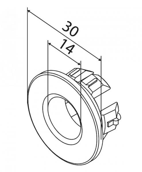 Damixa overl&oslash;bsring - B&oslash;rstet kobber PVD