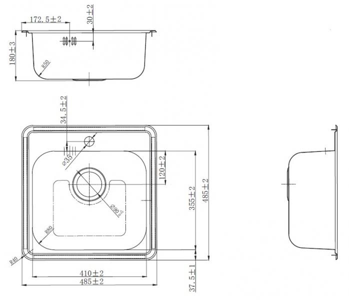 Lavabo LA 410 køkkenvask i rustfrit stål