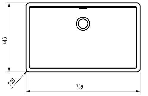 Intra Greenwich N-100XL køkkenvask i Cristadur - Puro (sort)