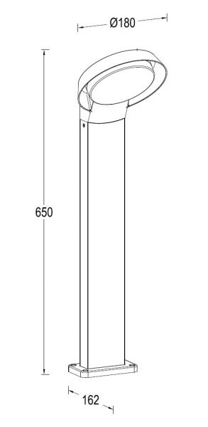 Lutec Architectural Polo udendørs standerlampe - Mørk grå
