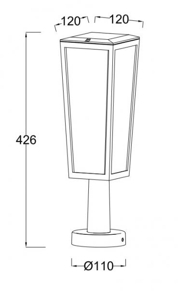Lutec Tradition Pine udendørs standerlampe - Mat sort Lutec Tradition Pine udendørs standerlampe - Mat sort