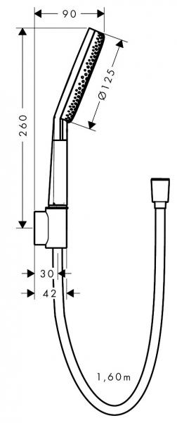 hansgrohe Raindance Alive Select S håndbrusersæt 125 3jet m/EcoSmart - Krom