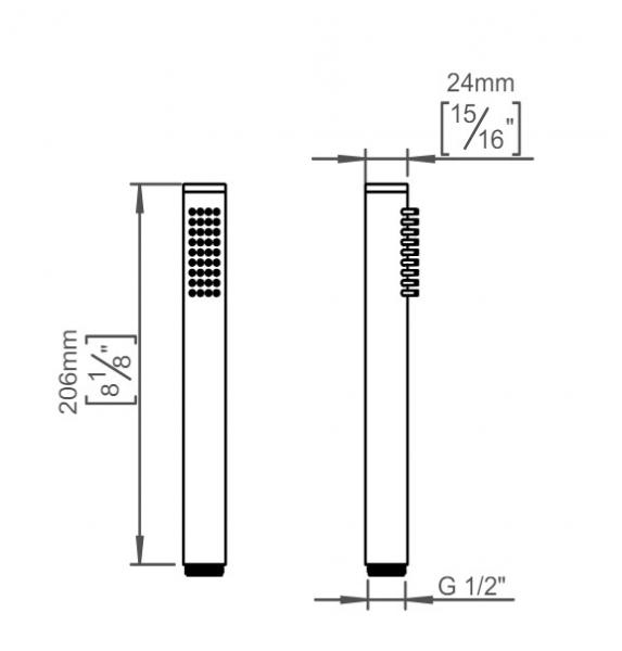 QTOO Circle Eco håndbruser - Poleret stål QTOO Circle Eco håndbruser - Poleret stål
