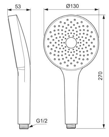 Ideal Standard IdealRain Solos håndbruser - Krom