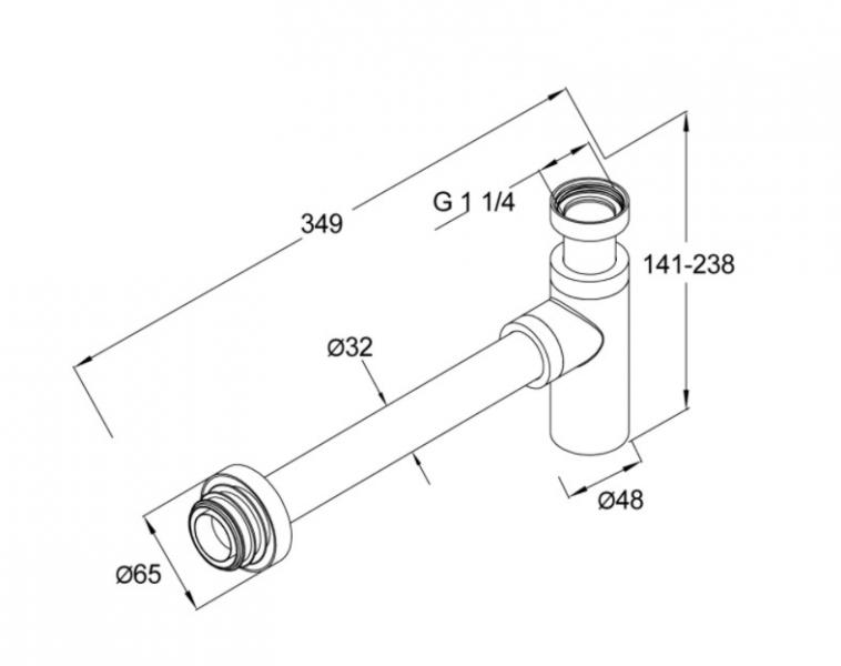 Gustavsberg vandlås - Krom