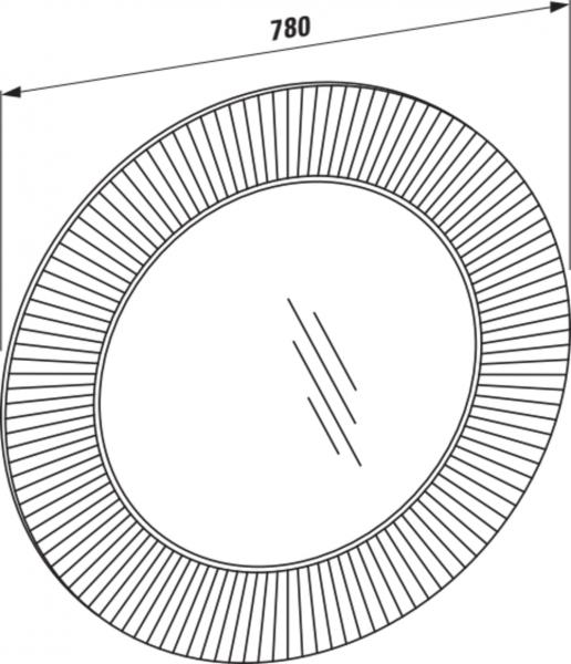 Laufen Kartell rundt spejl Ø78 cm - Rosa Laufen Kartell rundt spejl Ø78 cm - Rosa