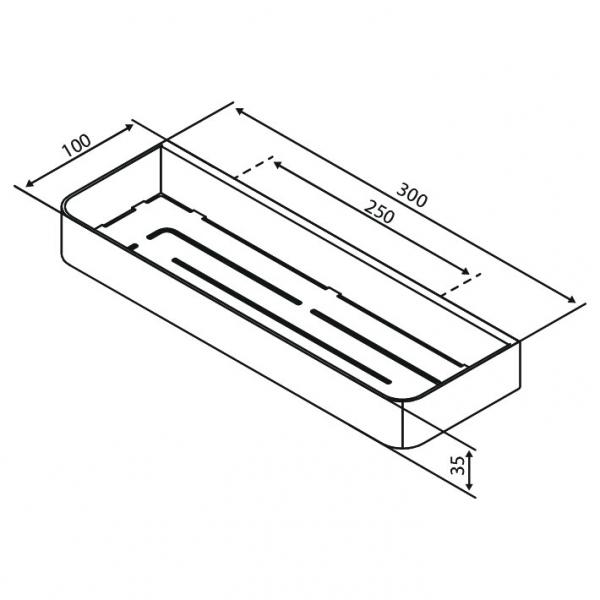 Damixa Zen brusehylde - Mat sort Damixa Zen brusehylde - Mat sort