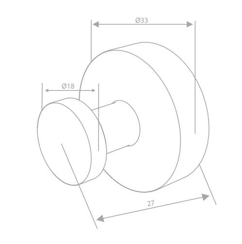 Damixa Zen håndklædekrog m/roset 2 stk. - Krom