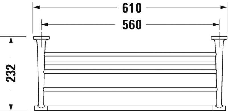 Duravit Starck T håndklædehylde - 61 cm - Krom Duravit Starck T håndklædehylde - 61 cm - Krom