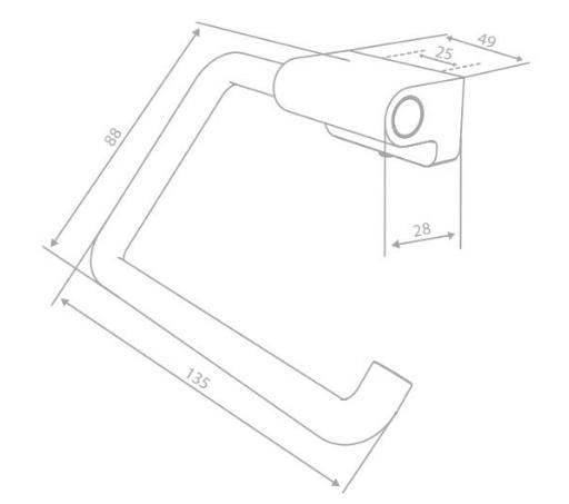 Damixa Zen toiletrulleholder - Børstet messing