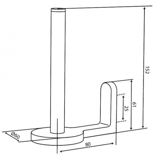 Damixa Zen reserve toiletrulleholder - Børstet messing