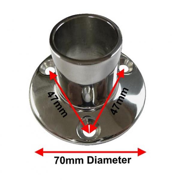 Van Der P Forhængstang 200cm m/2 vægflanger - Rustfri stål Van Der P Forhængstang 200cm m/2 vægflanger - Rustfri stål