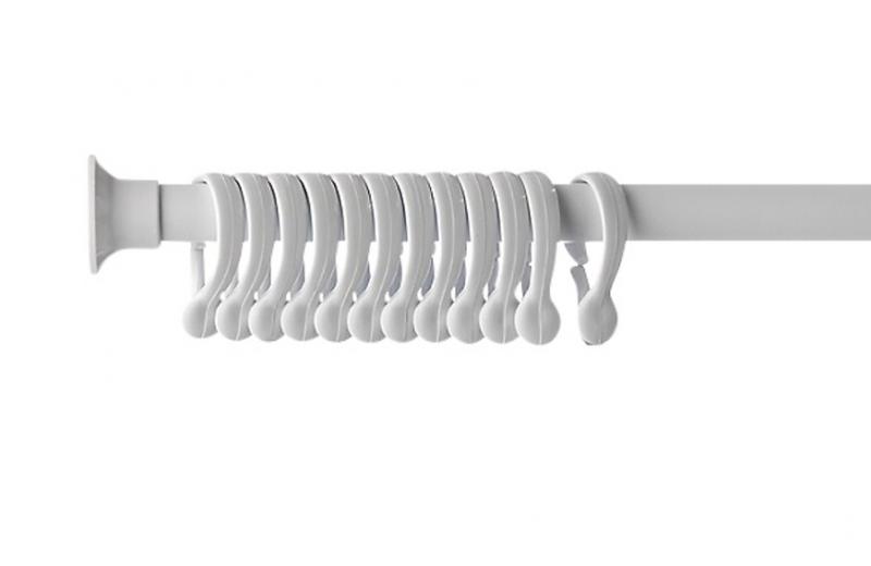 Van Der P Erica2000 Forskydelig forhængsstang 155-260m - Hvid Van Der P Erica2000 Forskydelig forhængsstang 155-260m - Hvid