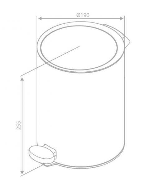 Damixa Zen toiletspand m/pedal og SoftClose 3l - Børstet messing