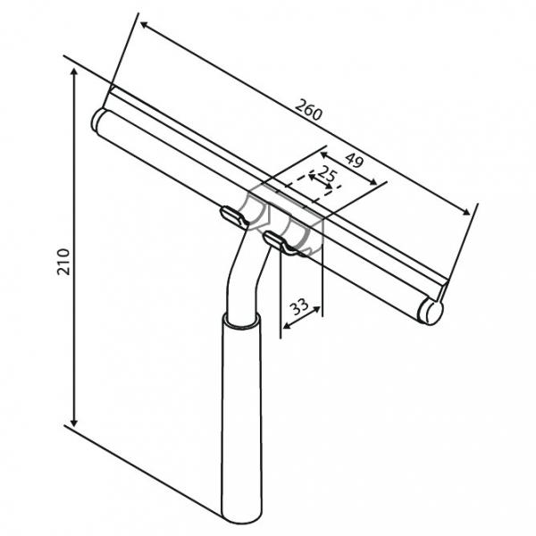 Damixa Zen bruseskraber m/holder - Børstet grafitgrå