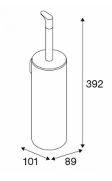 Pressalit Style toiletbørste t/væg eller gulv - Børstet stål/sort Pressalit Style toiletbørste t/væg eller gulv - Børstet stål/sort