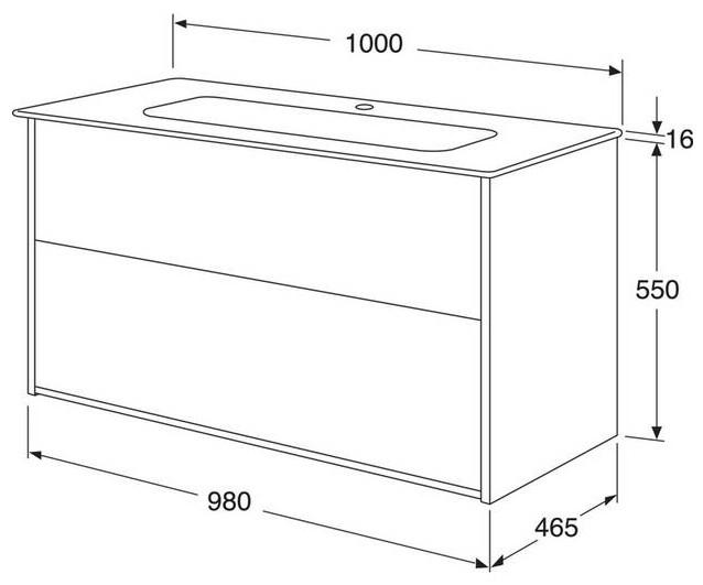 Gustavsberg Artic 100 møbelsæt - Askegrå