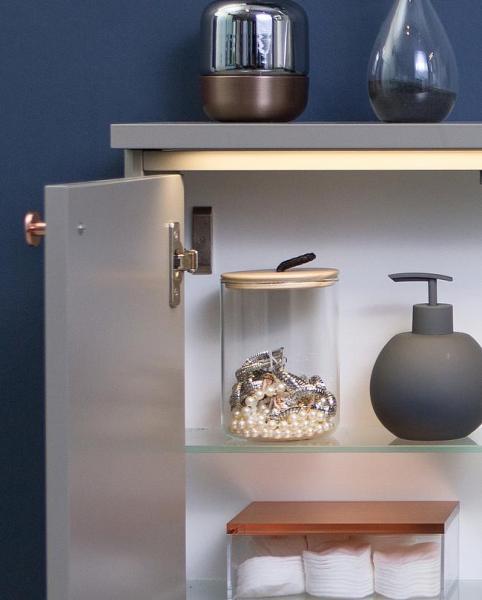 Gustavsberg Graphic topplade m/lys - Lille dybde - Grå Gustavsberg Graphic topplade m/lys - Lille dybde - Grå