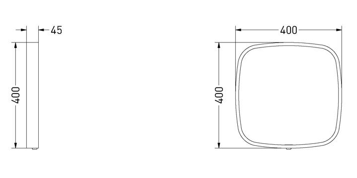 Sanibell Ink SP31 spejl m/lys, varme og sensor 40 x 40 cm - Gunmetal Sanibell Ink SP31 spejl m/lys, varme og sensor 40 x 40 cm - Gunmetal