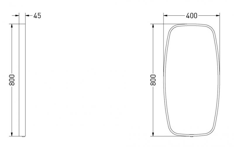 Sanibell Ink SP31 spejl m/lys, varme og sensor 40 x 80 cm - Mat hvid Sanibell Ink SP31 spejl m/lys, varme og sensor 40 x 80 cm - Mat hvid