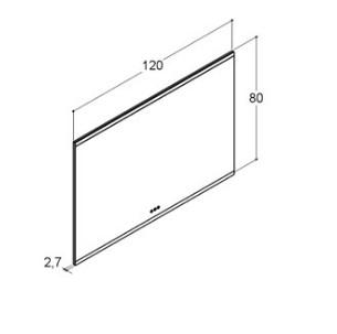 Dansani Panorama spejl med lysstyring - 120