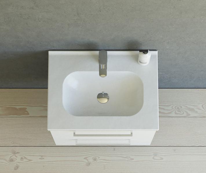 Dansani Mido+ 60 møbelsæt m/Kantate vask - Mat hvid Dansani Mido+ 60 møbelsæt m/Kantate vask - Mat hvid